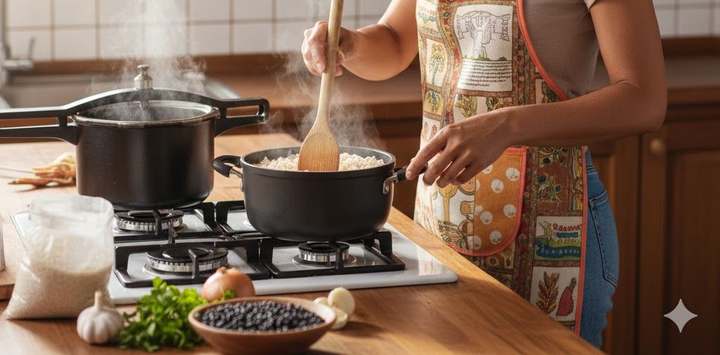 Cozinhando o Básico: Como Fazer o Arroz e o Feijão Perfeitos (Guia para Iniciantes)
